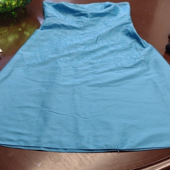 Ann Taylor Blue Strapless Sheath Mini Dress - Picture 13 of 14